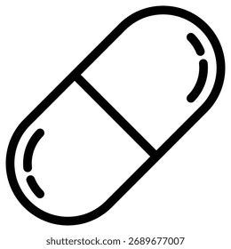 Pill Modern Vector Icon - Minimal Illustration Symbol Template für Web Mobile App UI Design