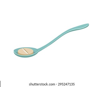 Pill on a spoon
