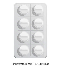 Pill pack icon. Cartoon of pill pack vector icon for web design isolated on white background
