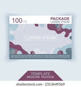 Pill packaging template. Medicine packaging layout. Vector illustration. 