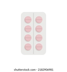 Pill pharmacy icon. Flat illustration of pill pharmacy vector icon isolated on white background