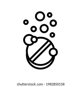pill phytotherapy line icon vector. pill phytotherapy sign. isolated contour symbol black illustration