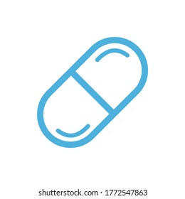 Pill prescription icon vector logo design trendy illustration template signage flat symbol