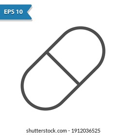 Pill. Professional, pixel perfect icon, EPS 10 format.