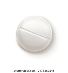 Pill realistic vector set. Medical pills healthcare illustration.