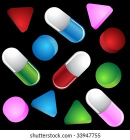 cores das formas de preenchimento