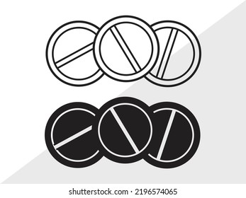 Pill SVG Printable Vector Illustration