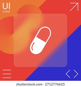 Pill symbol icon, elements for your design