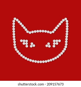 pill, tablet, cat