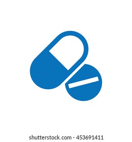 pill tablet icon on white background
