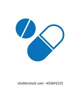pill tablet icon on white background
