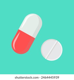 Pill and tablet icon. Pills illustration. Medical and hospital icon