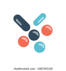 Pill and tablet icon. Pills vector illustration. Medical and hospital icon.