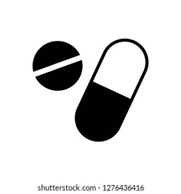 pill and tablet icon, vector on white background editable eps10