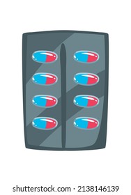 pill tablet illustration over white