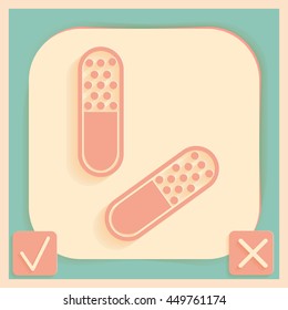 pill tablet sign. symbol of medicine and health. icon pills and tablets .