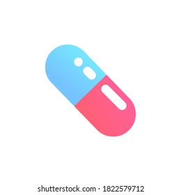 Pill in trendy flat style isolated. Stock Vector illustration.