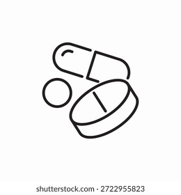 Vector de signo de icono de variedad de píldora