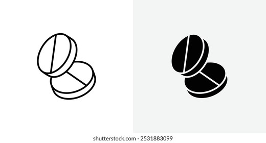 Conjunto de iconos de vector de píldora. Ilustrador de Vector de stock. EPS 10