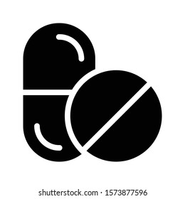 pill vector glyph flat icon 