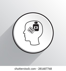 Pill vector icon 