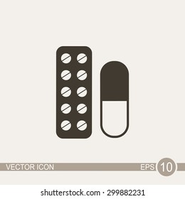 Pill Vector Icon.