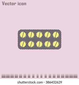 Pill vector icon.