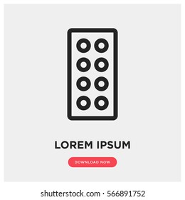 Pill vector icon