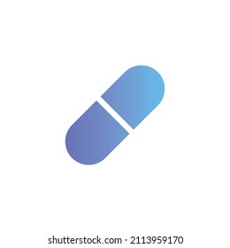 Pill vector icon with gradient