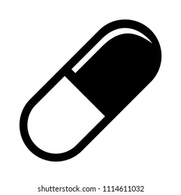 Pill vector icon isolated on white background