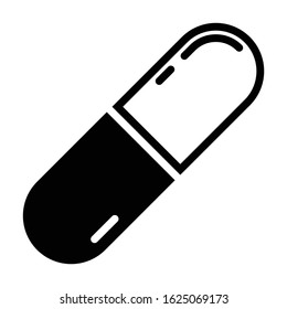 Pill vector icon isolated on white background