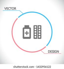 Pill Vector icon . Lorem Ipsum Illustration design
