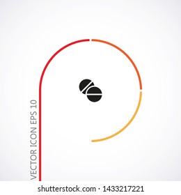 pill Vector icon . Lorem Ipsum Illustration design