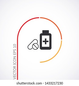Pill Vector icon . Lorem Ipsum Illustration design