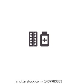 Pill Vector icon . Lorem Ipsum Illustration design