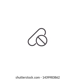 Pill Vector icon . Lorem Ipsum Illustration design