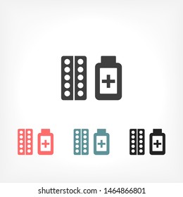 Pill Vector icon . Lorem Ipsum Illustration design