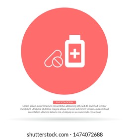 Pill Vector icon . Lorem Ipsum Illustration design