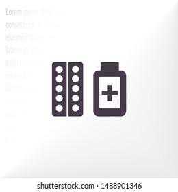 Pill Vector icon . Lorem Ipsum Illustration design