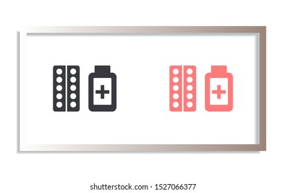 Pill Vector icon . Lorem Ipsum Illustration design