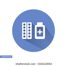 Pill Vector icon . Lorem Ipsum Illustration design