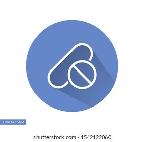 Pill Vector icon . Lorem Ipsum Illustration design
