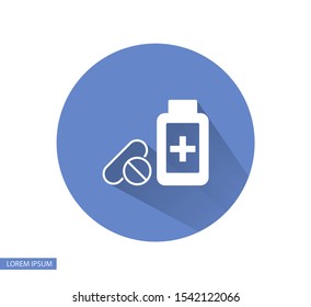 Pill Vector icon . Lorem Ipsum Illustration design