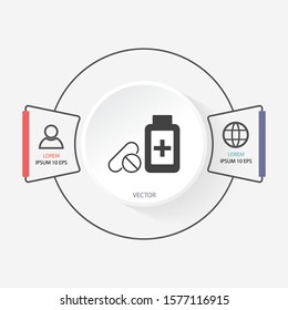 Pill Vector icon . Lorem Ipsum Illustration design