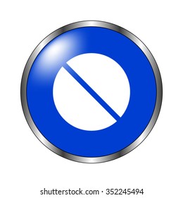 Pill - vector icon on the blue button
