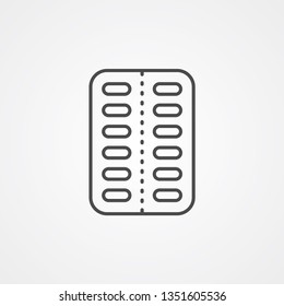 Pill vector icon sign symbol