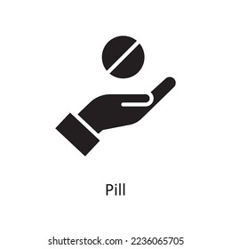 Pill Vector Solid Icon Design illustration. Medical Symbol on White background EPS 10 File