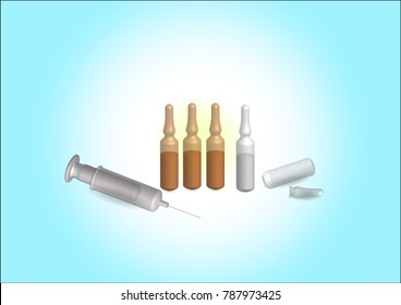 Pill vial and syringe