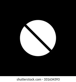 Pill - white vector icon