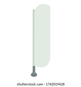 Pillar advertising icon. Isometric of pillar advertising vector icon for web design isolated on white background